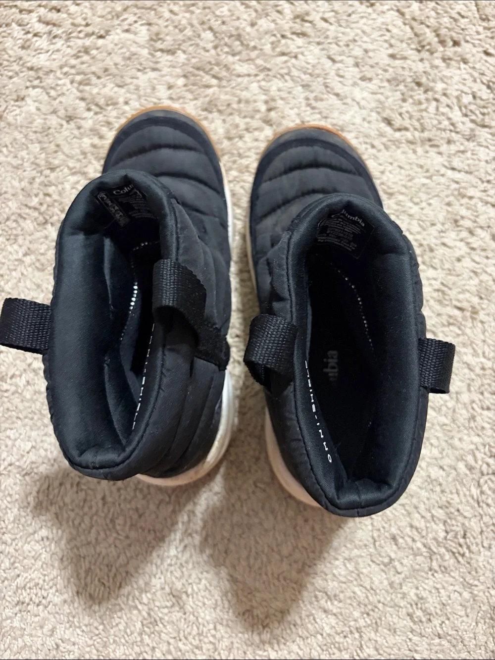 Columbia Snowtrot Mid Black Kids Winter Boots Size 3